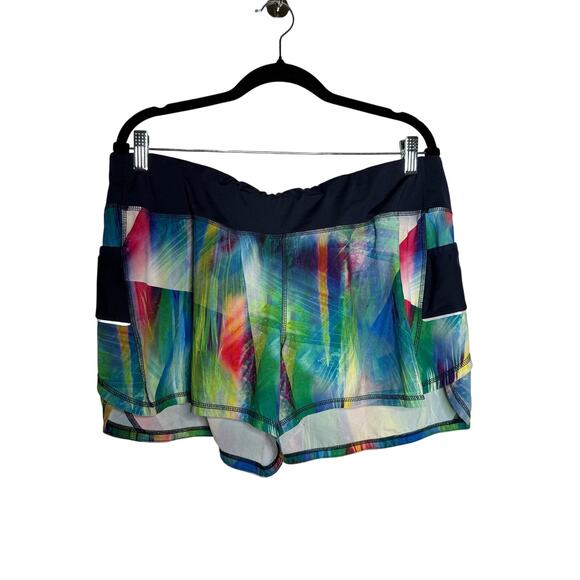 Athleta Athletic Short Women's XL Tropea Ready Set Watercolor - Picture 1 of 6